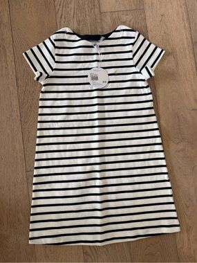 Petit Bateau Girls blue White Striped Dress NWT Size 10 Years